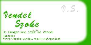 vendel szoke business card